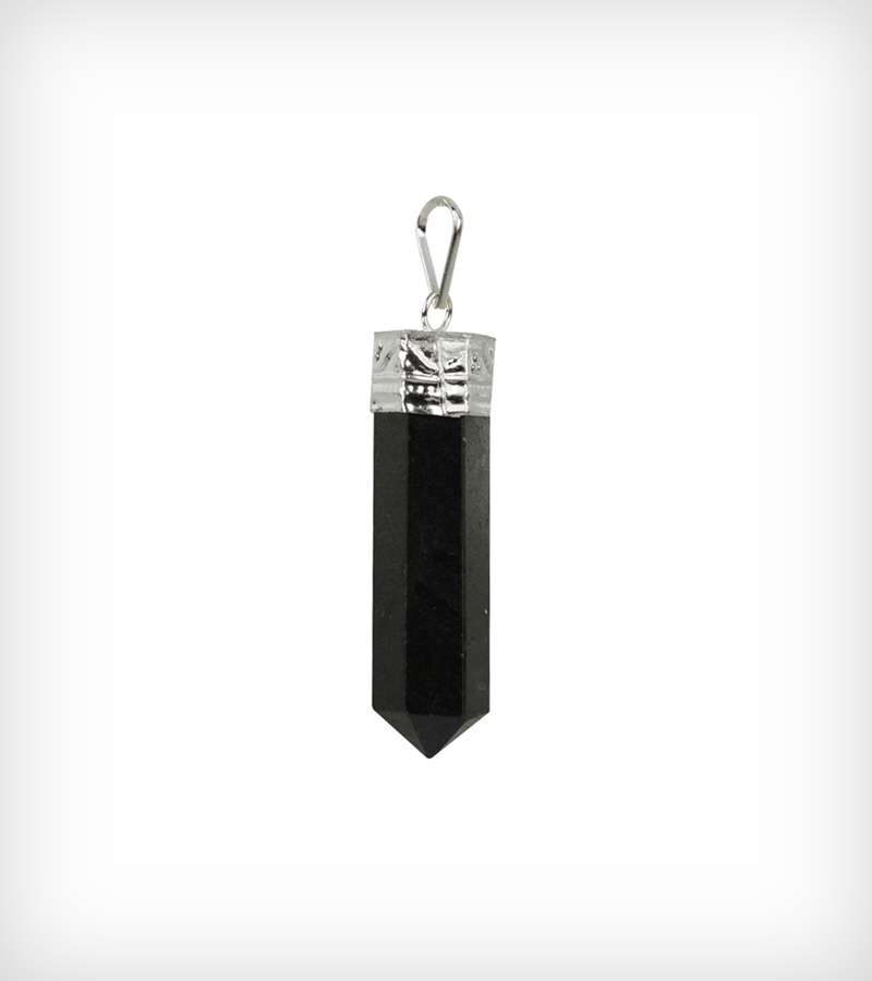 Rough Black Tourmaline Pendant - Minera Emporium Crystal & Mineral Shop