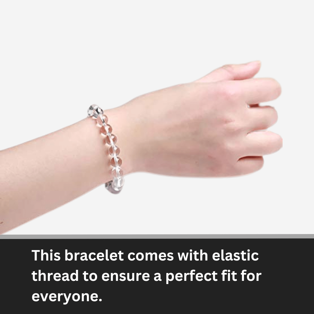 Buy Sphatik Bracelet Diamond Cut Natural Crystal Bracelet Elastic Crystal  Bead Bracelet Online in India - Etsy